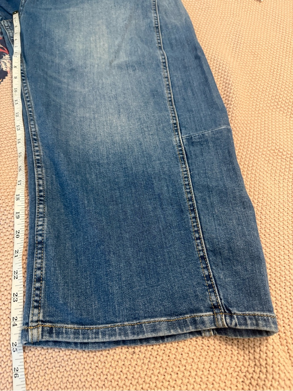 Pilcro Anthropologie Kenna Mid Rise Barrel Denim Jeans in Blue Wash 33 - Picture 11 of 13
